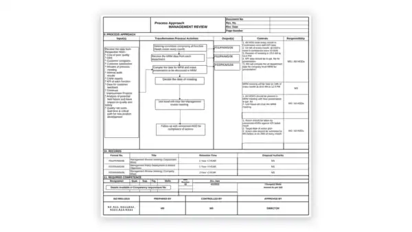 IATF 16949 toolkit sample: Management Review Procedure