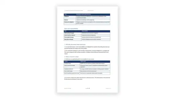 IEC 62443 Toolkit patch mitigation and compensating measure record