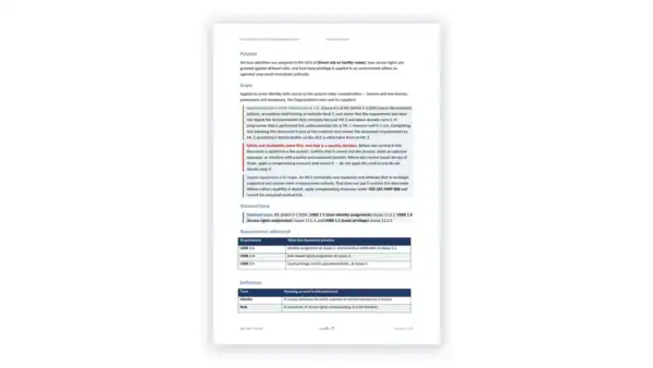 IEC 62443 Toolkit identity and access management policy for IACS