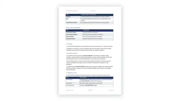 IEC 62443 Toolkit configuration settings standard for IACS components