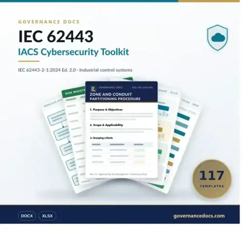 IEC 62443 Toolkit – 117 IACS cybersecurity templates