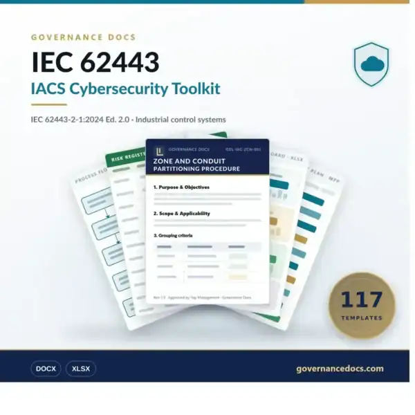 IEC 62443 Toolkit – 117 IACS cybersecurity templates