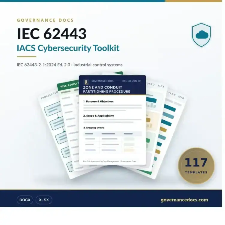 IEC 62443 Toolkit – 117 IACS cybersecurity templates