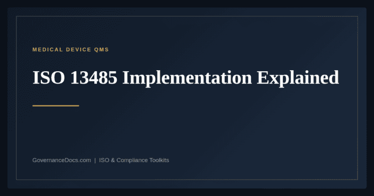 ISO 13485 Implementation — guide from Governance Docs