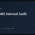ISO 13485 Internal Audit — ISO 13485:2016 medical device quality management