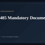 ISO 13485 Mandatory Documents — ISO 13485:2016 medical device quality management