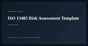 ISO 13485 Risk Assessment Template — ISO 13485:2016 medical device quality management