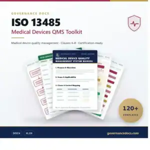 Governance Docs ISO 13485 medical devices quality management toolkit cover badge