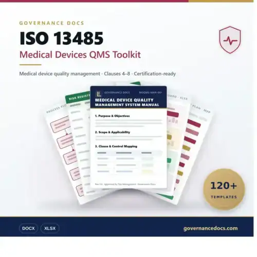 Governance Docs ISO 13485 medical devices quality management toolkit cover badge