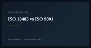 ISO 13485 vs ISO 9001 — ISO 13485:2016 medical device quality management