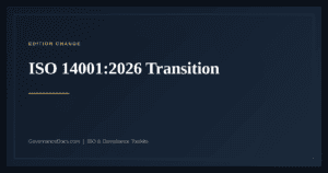 ISO 14001:2026 Transition — guide from Governance Docs