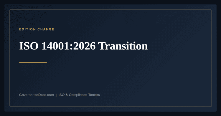 ISO 14001:2026 Transition — guide from Governance Docs