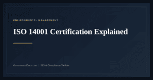 ISO 14001 Certification — guide from Governance Docs