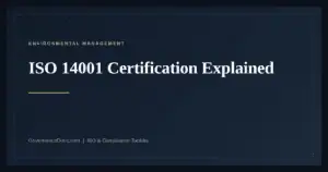 ISO 14001 Certification — guide from Governance Docs