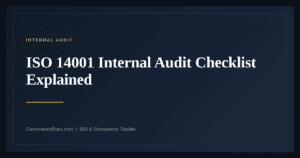 ISO 14001 Internal Audit Checklist — guide from Governance Docs