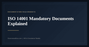 ISO 14001 Mandatory Documents — guide from Governance Docs