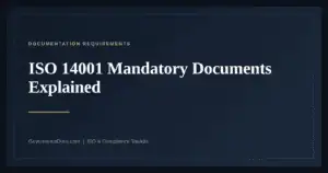 ISO 14001 Mandatory Documents — guide from Governance Docs