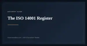 The ISO 14001 Register — guide from Governance Docs