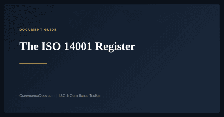 The ISO 14001 Register — guide from Governance Docs