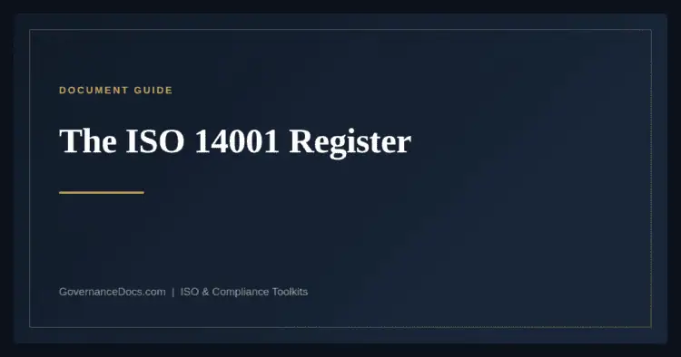 The ISO 14001 Register — guide from Governance Docs
