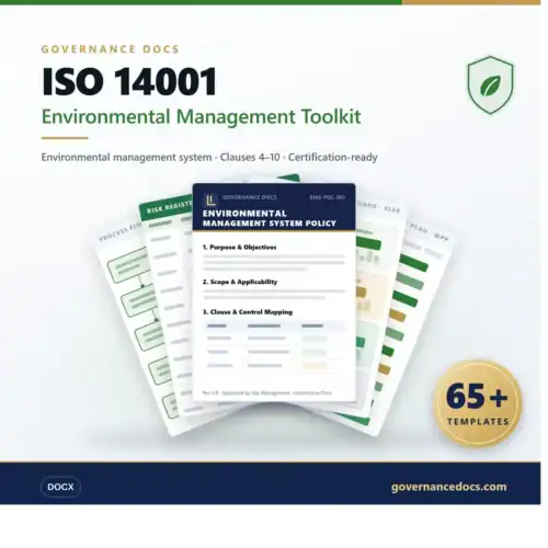 Environmental Management Toolkit for ISO 14001 compliance.