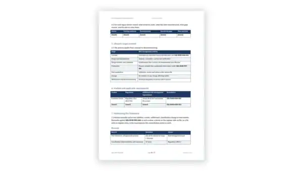 ISO 14971 Toolkit sample: GDL-RMD-PRG-002 - Risk Management Scope Statement