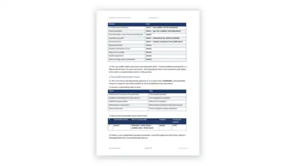 ISO 14971 Toolkit sample: GDL-RMD-ANA-002 - Intended Use and Misuse Statement