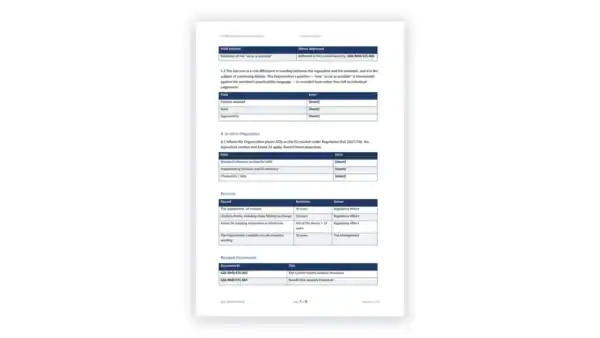 ISO 14971 Toolkit sample: GDL-RMD-MAP-002 - EU MDR and Annex ZA Supplement