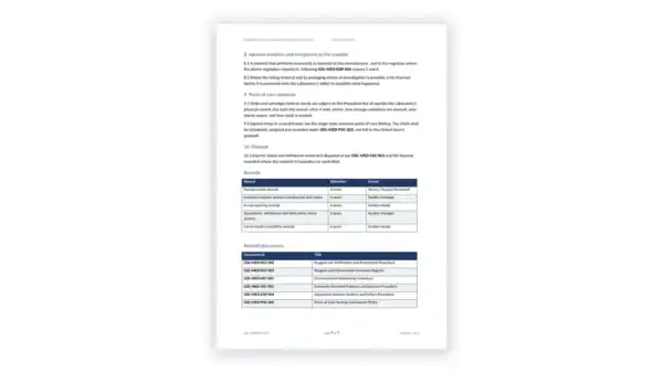 ISO 15189 Toolkit sample: GDL-MED-RGT-001 - Reagents and Consumables Management Procedure