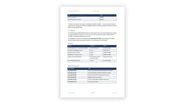 ISO 15189 Toolkit sample: GDL-MED-SVC-001 - Service Agreements Procedure
