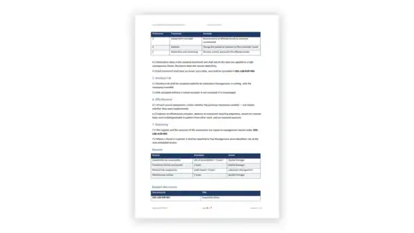 ISO 17025 Toolkit sample: GDL-LAB-IMP-002 - Impartiality Risk Assessment Procedure