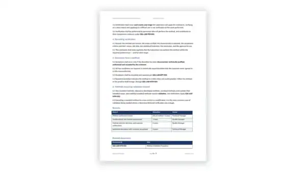 ISO 17025 Toolkit sample: GDL-LAB-MTH-002 - Method Selection and Verification Procedure