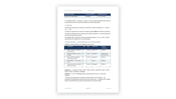 ISO 17025 Toolkit sample: GDL-LAB-ITM-003 - Measurement Uncertainty Evaluation Procedure