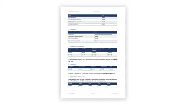 ISO 17025 Toolkit sample: GDL-LAB-ITM-004 - Technical Record Template