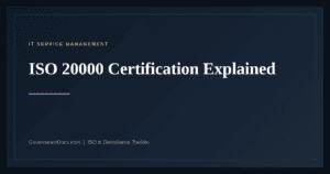 ISO 20000 Certification — guide from Governance Docs