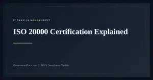 ISO 20000 Certification — guide from Governance Docs