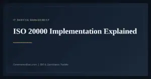 ISO 20000 Implementation — guide from Governance Docs