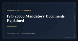 ISO 20000 Mandatory Documents — guide from Governance Docs