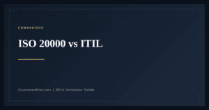 ISO 20000 vs ITIL — guide from Governance Docs