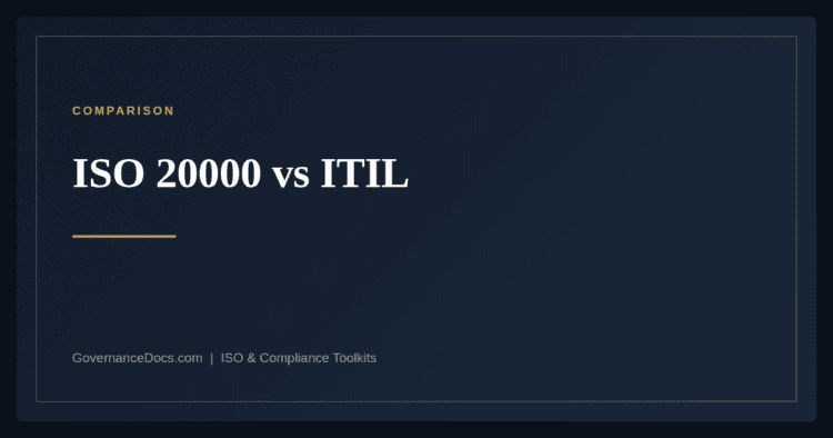 ISO 20000 vs ITIL — guide from Governance Docs