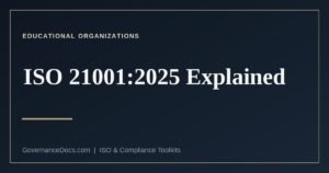 ISO 21001 educational organization management systems
