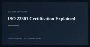 ISO 22301 Certification — guide from Governance Docs