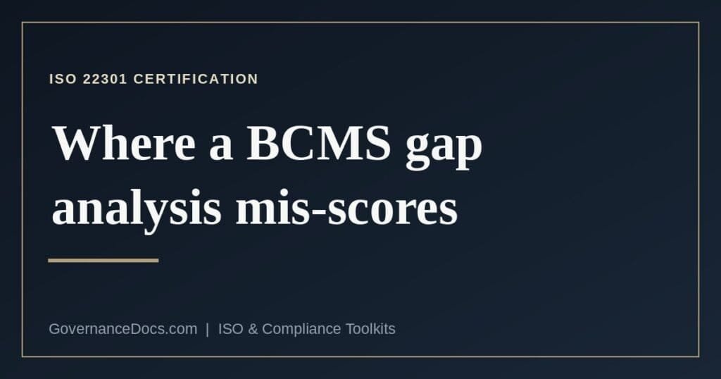 How to weight the clauses in an ISO 22301 gap analysis