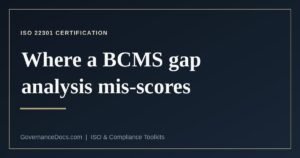 How to weight the clauses in an ISO 22301 gap analysis