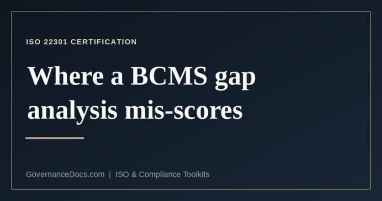 How to weight the clauses in an ISO 22301 gap analysis