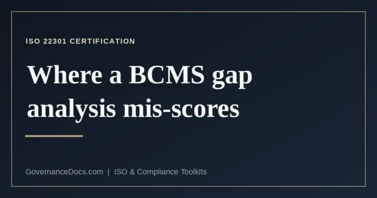 How to weight the clauses in an ISO 22301 gap analysis
