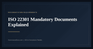 ISO 22301 Mandatory Documents — guide from Governance Docs