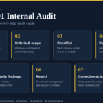ISO 27001 internal audit seven-step cycle under clause 9.2, from audit program to corrective action