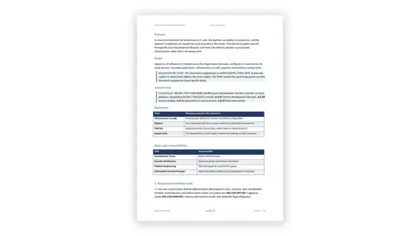 ISO 27017 Toolkit sample: GDL-CLD-DEV-002 - Cloud Secure Development Standard