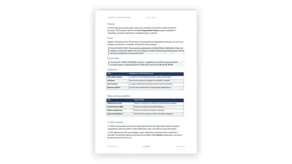 ISO 27017 Toolkit sample: GDL-CLD-PII-007 - Data Subject Request Support Procedure